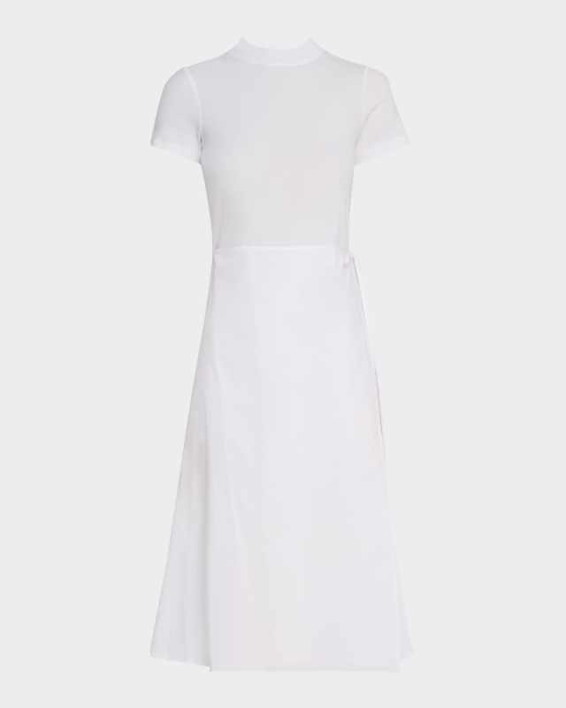 Short-Sleeve Apron Wrap T-Shirt Dress